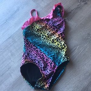 kids cheetah and zebra print one piece swimsuit !!
